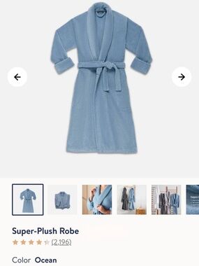 NWT Brooklinen Super Plush Robe - Ocean